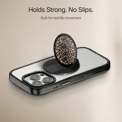 Golden Leopard Ultrabling MagSafe Phone Grip - Side View