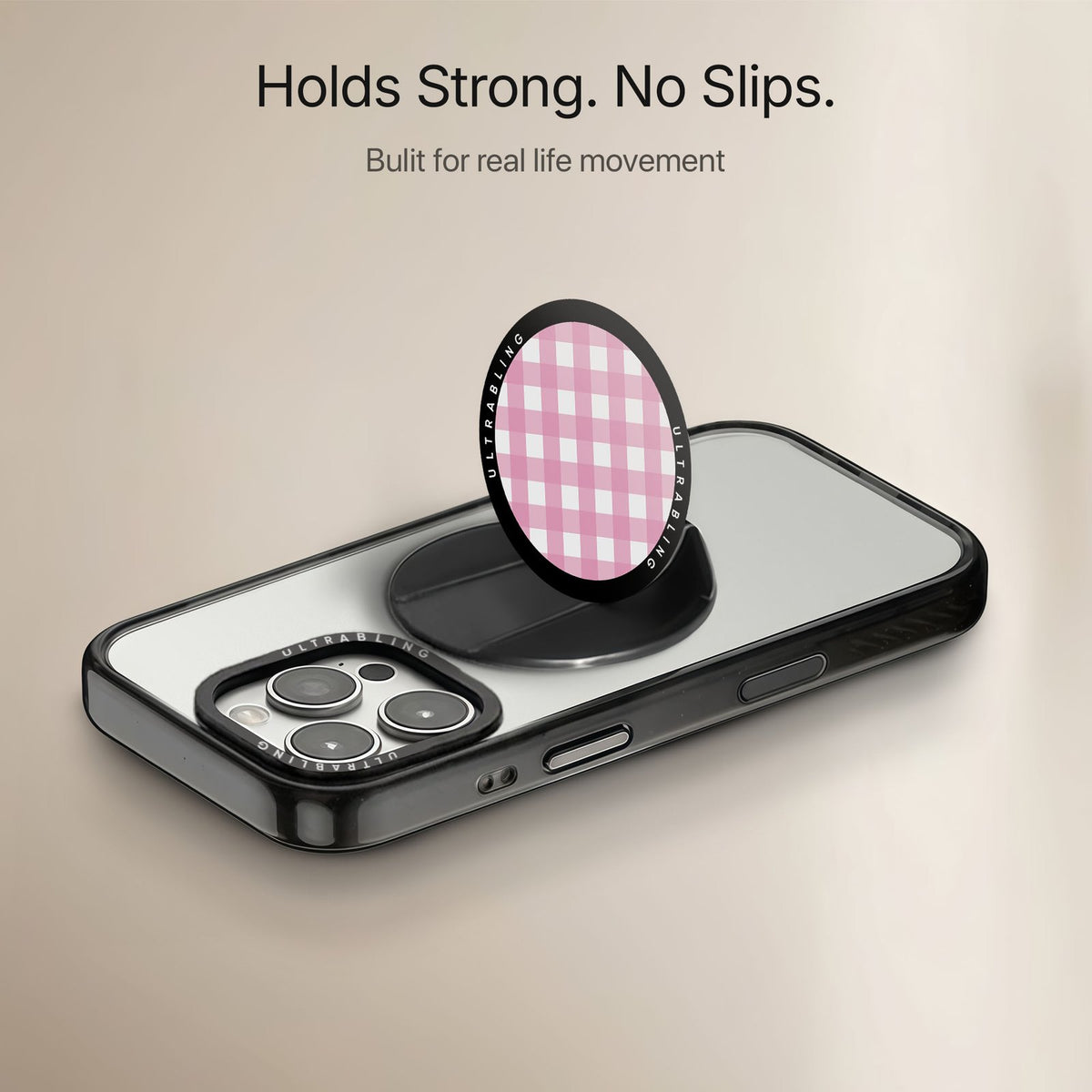 Strawberry Check - MagSafe Phone Grip