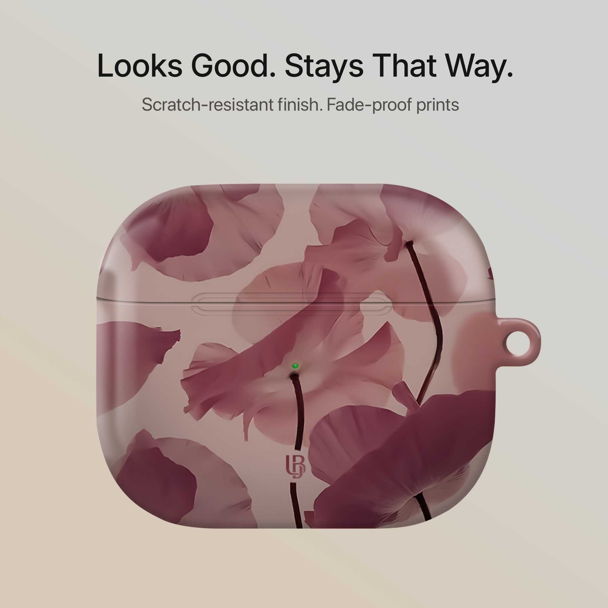 Dusty Petals Ultrabling AirPods case back view