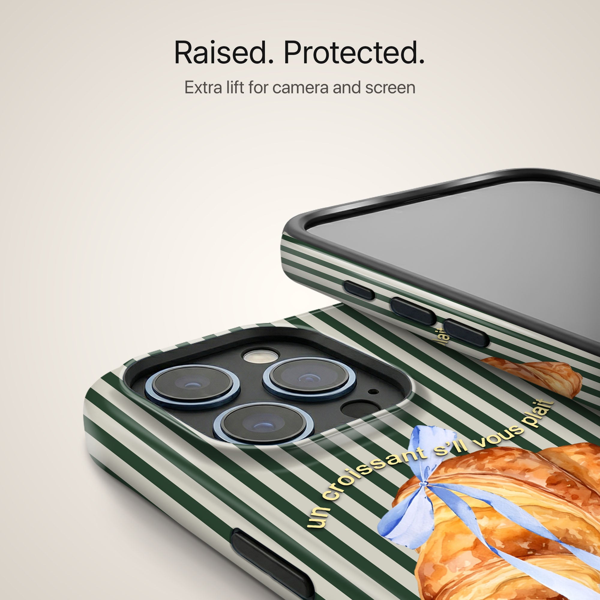 Paris Croissant Ultrabling design close-up on eclipse case