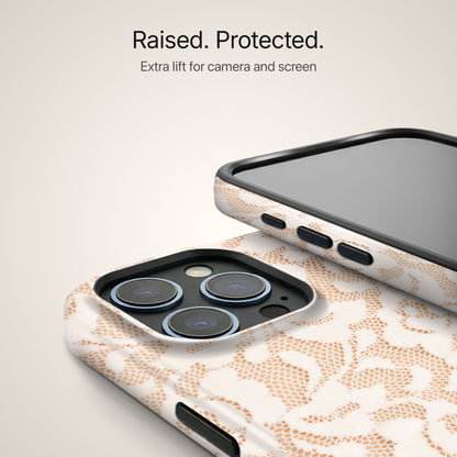 Ivory Lace Ultrabling design close-up on eclipse case