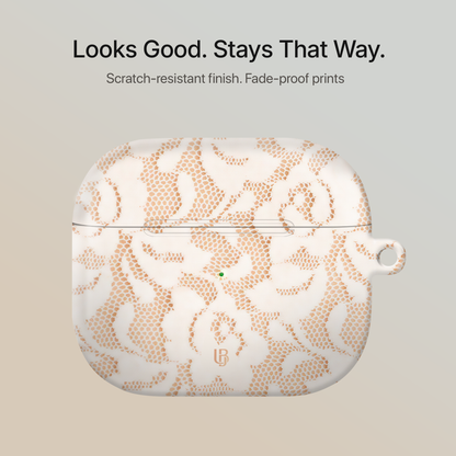 Ivory Lace Ultrabling AirPods case back view