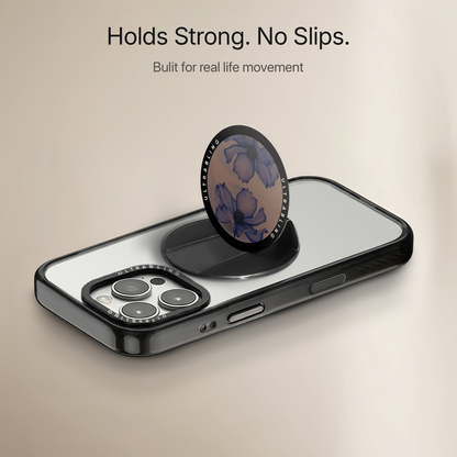 Indigo Blossom Ultrabling MagSafe Phone Grip - Side View