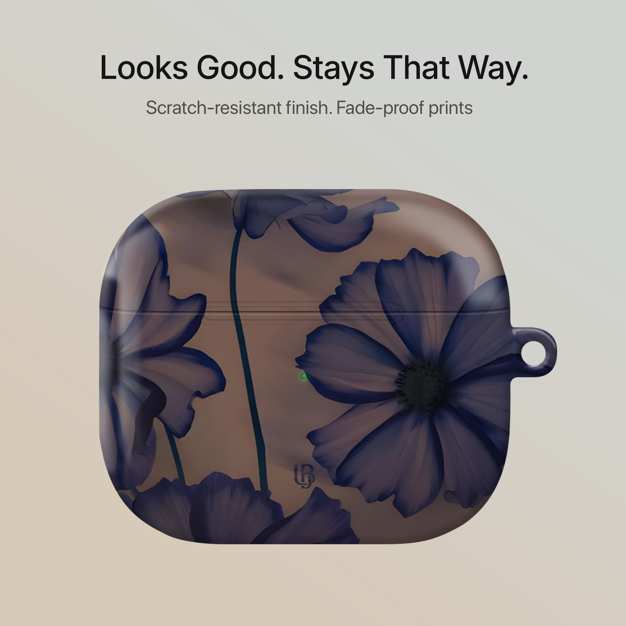 Indigo Blossom Ultrabling AirPods case back view
