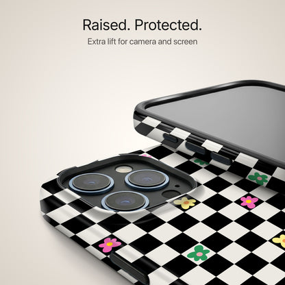 Retro Check Ultrabling design close-up on eclipse case