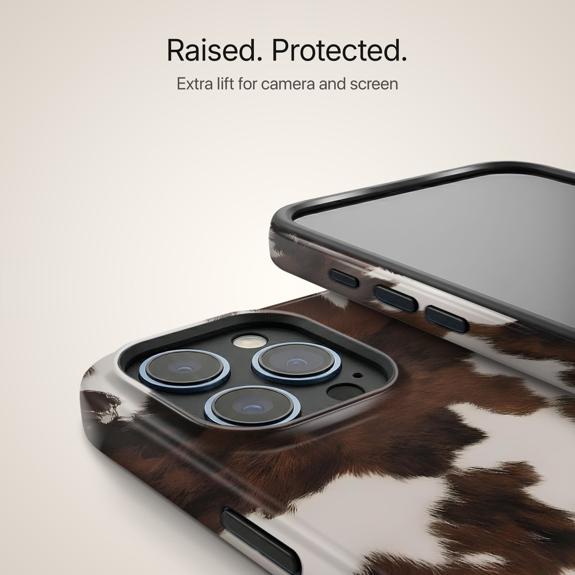 Mocha Cow Ultrabling design close-up on eclipse case