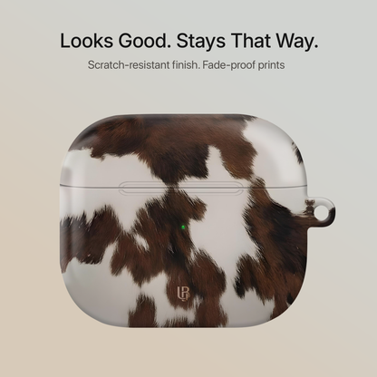 Mocha Cow Ultrabling AirPods case back view