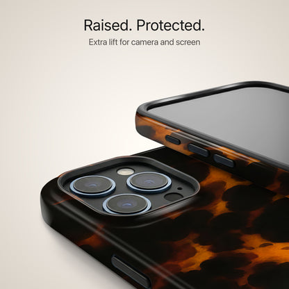 Amber Tortoise Ultrabling design close-up on eclipse case