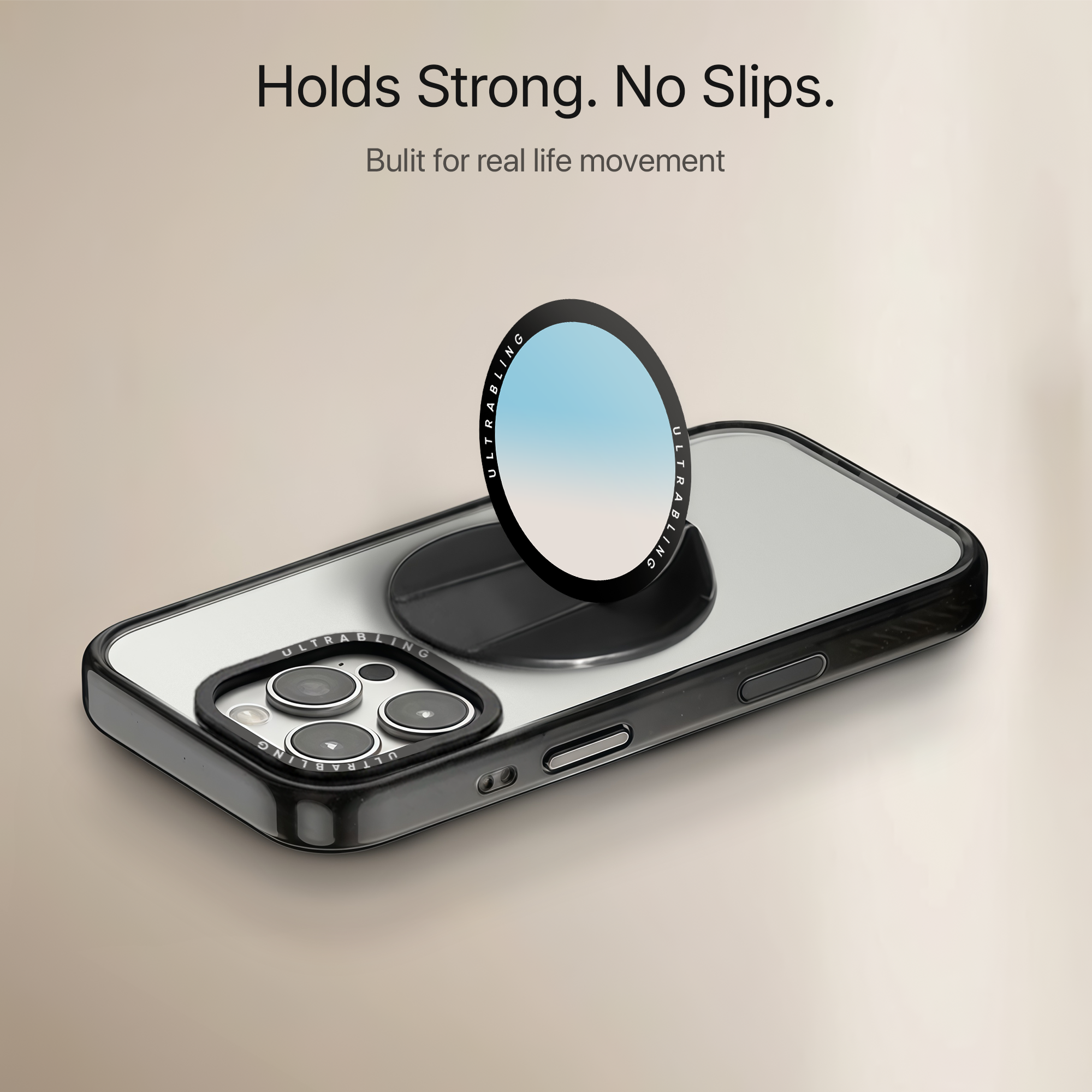 Ocean Fade Ultrabling MagSafe Phone Grip - Side View