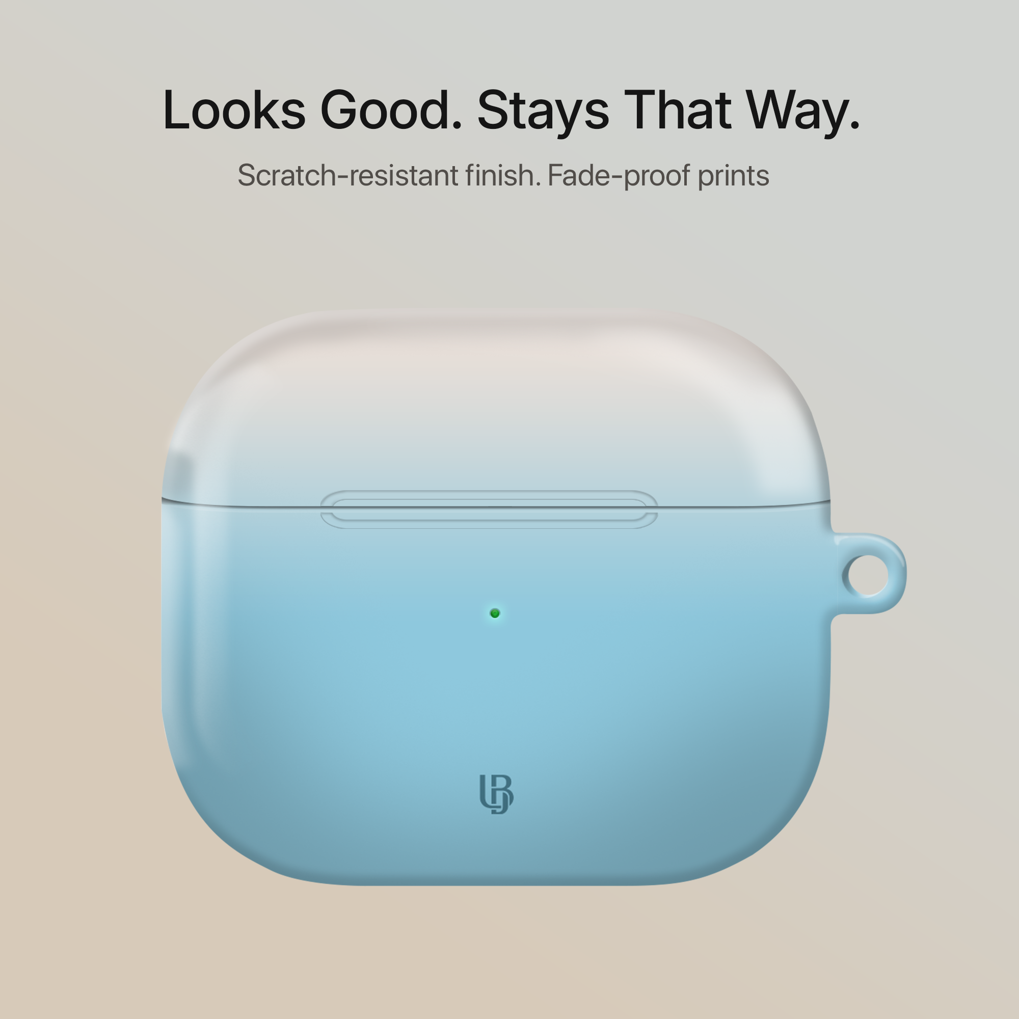 Ocean Fade Ultrabling AirPods case back view