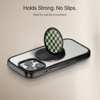Emerald Grid Ultrabling MagSafe Phone Grip - Side View