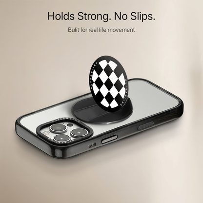 Harlequin Noir Ultrabling MagSafe Phone Grip - Side View