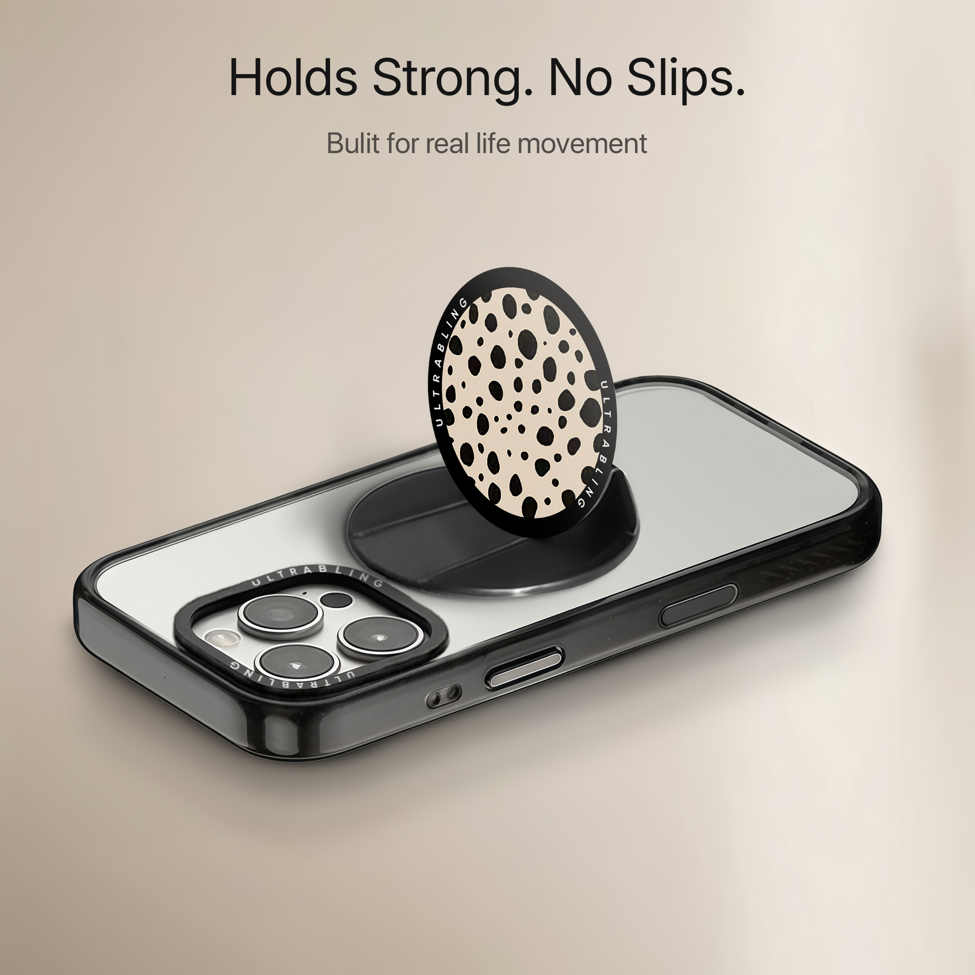 Speckled Sand Ultrabling MagSafe Phone Grip - Side View