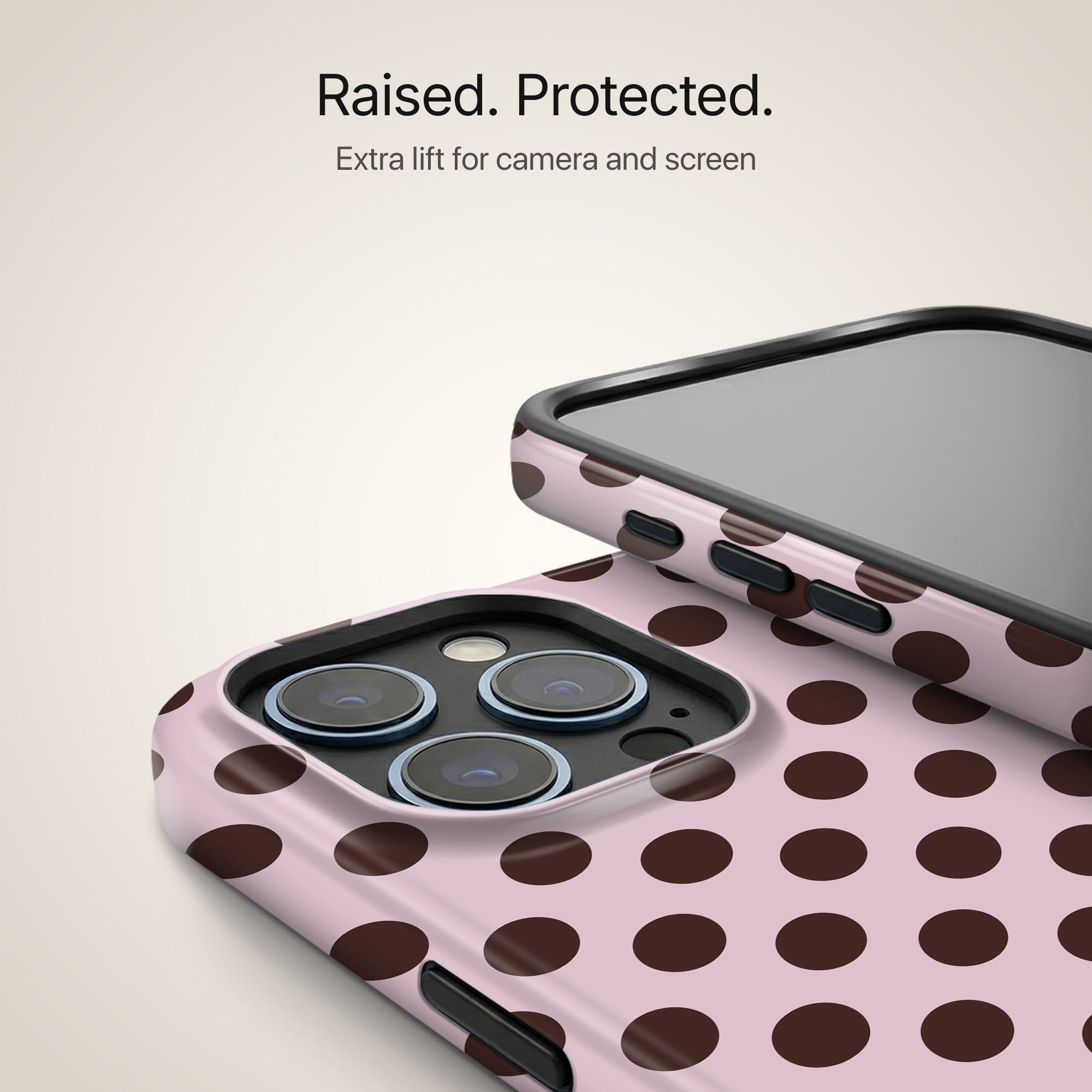Mocha Polka Ultrabling design close-up on eclipse case