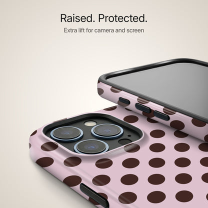 Mocha Polka Ultrabling design close-up on eclipse case
