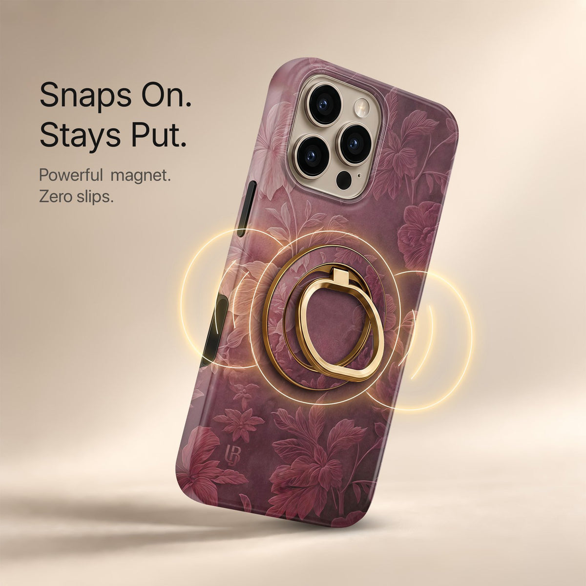 Burgundy Bloom - MagSafe Ring