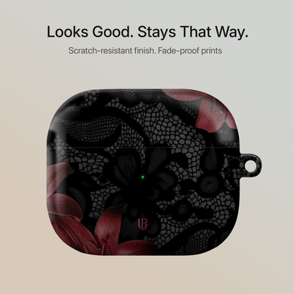 Midnight Scarlet Ultrabling AirPods case back view