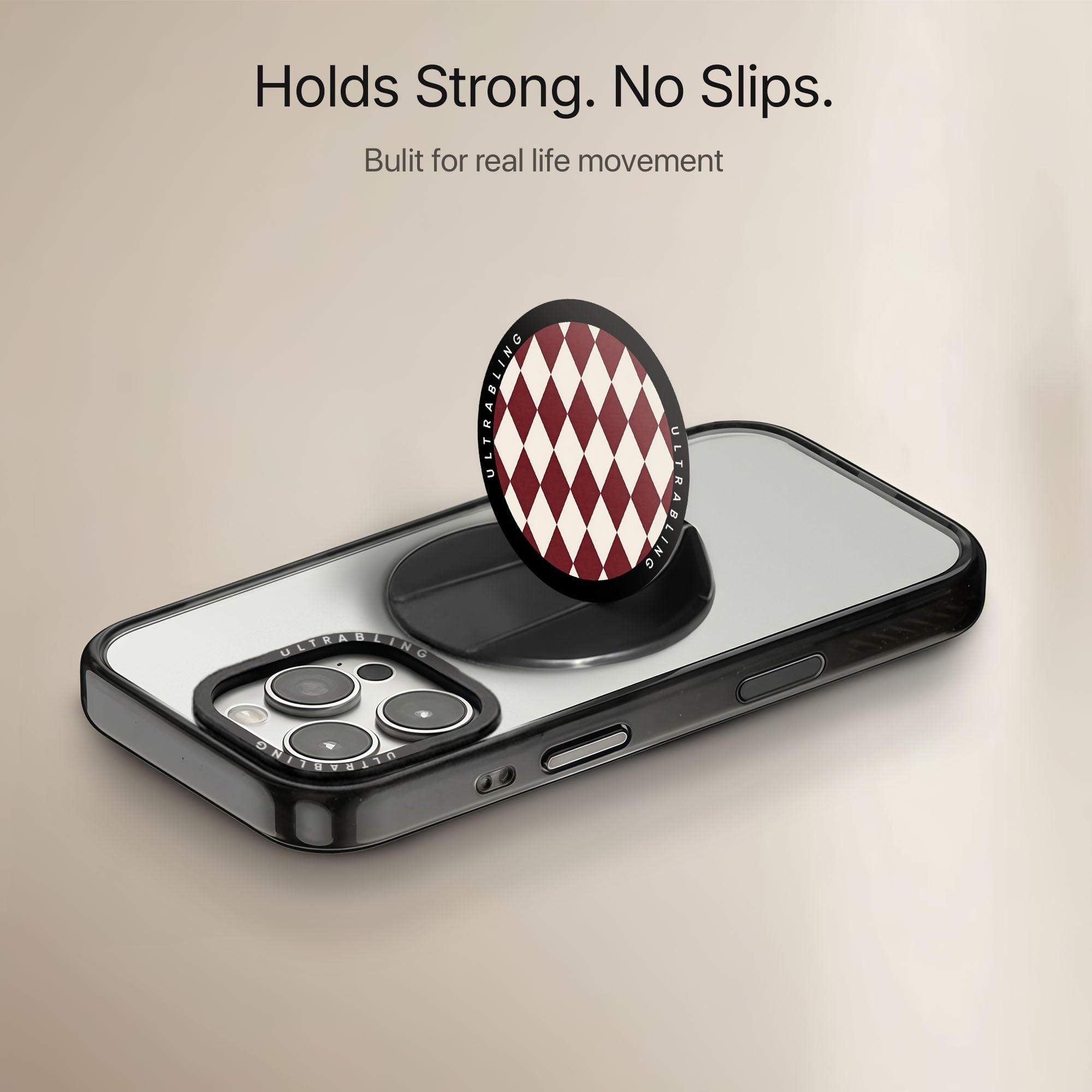 Merlot Harlequin - MagSafe Phone Grip