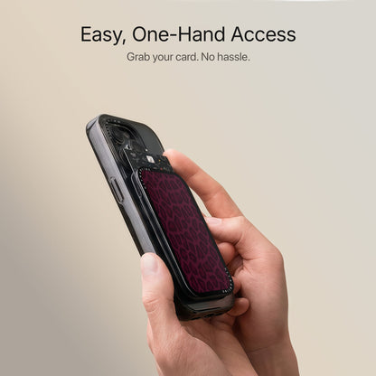 Bordeaux Leopard - MagSafe Wallet