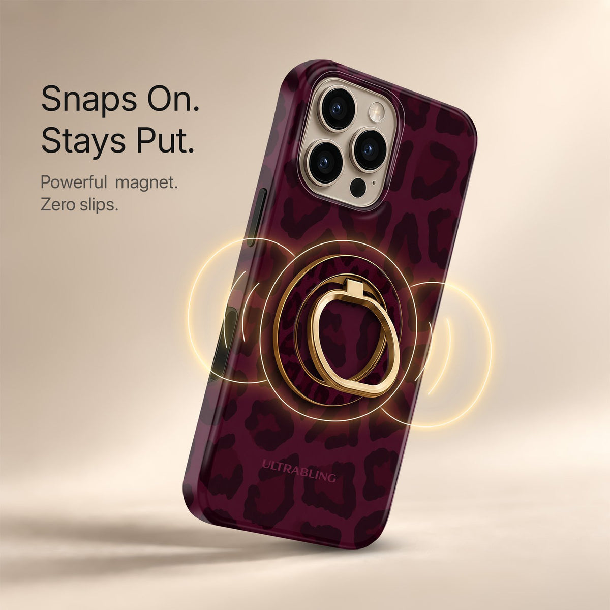 Bordeaux Leopard - MagSafe Ring