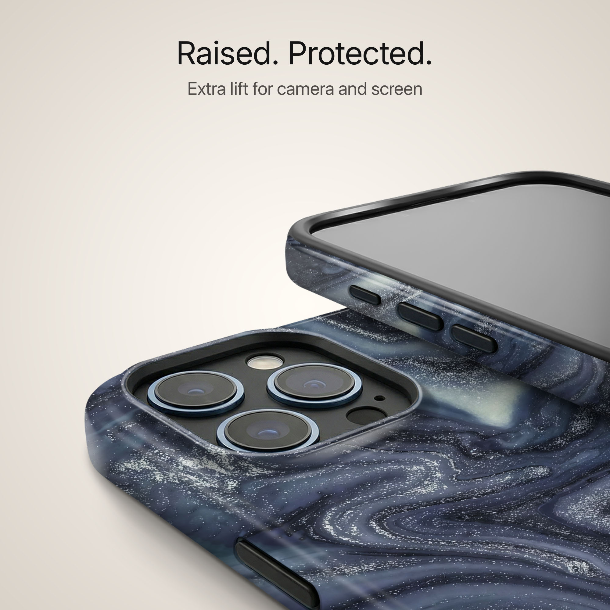 Midnight Marble Ultrabling design close-up on eclipse case