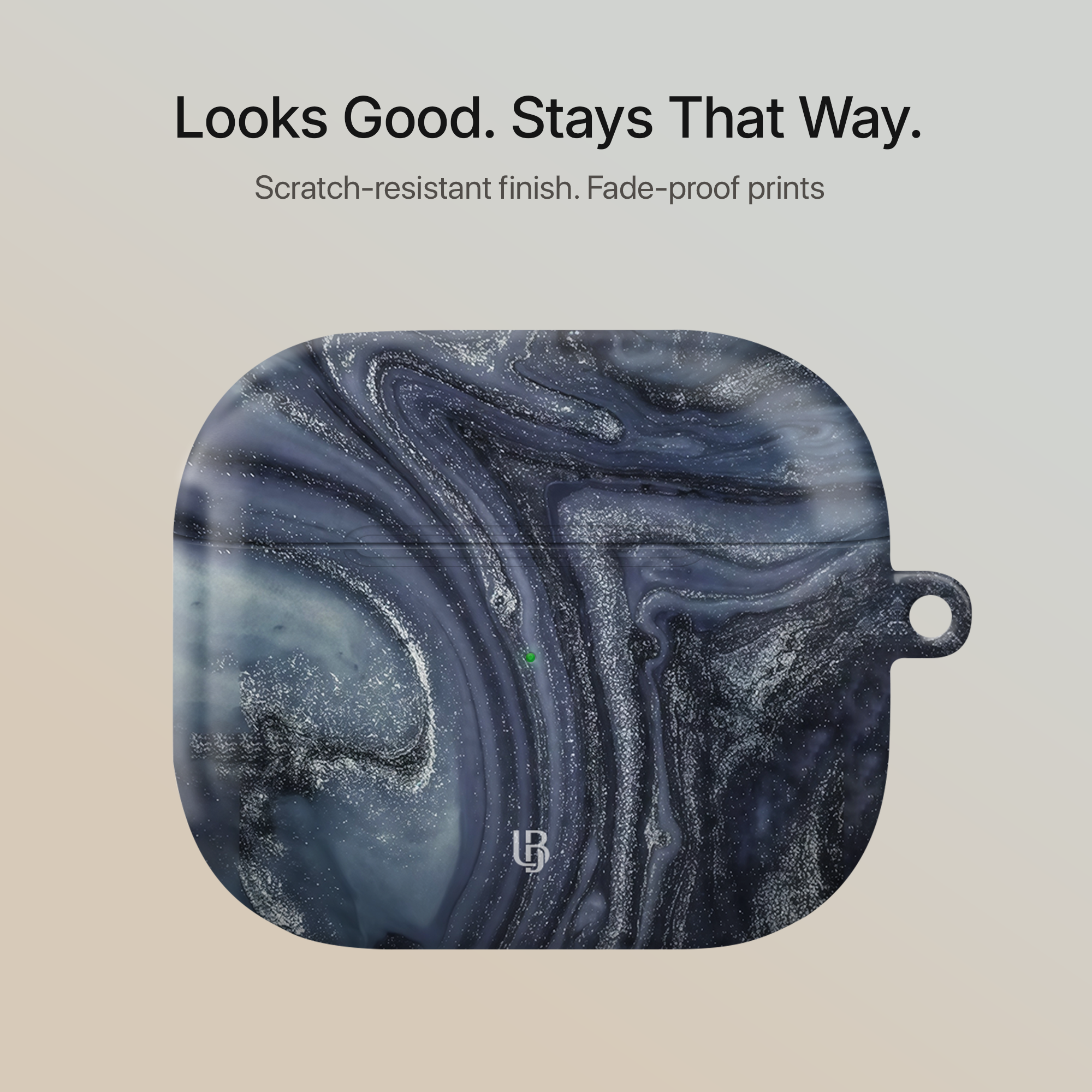 Midnight Marble Ultrabling AirPods case back view