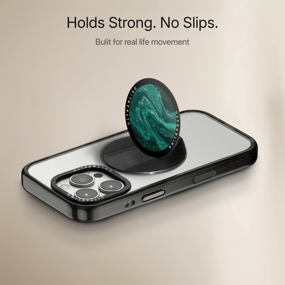 Emerald Vein Ultrabling MagSafe Phone Grip - Side View