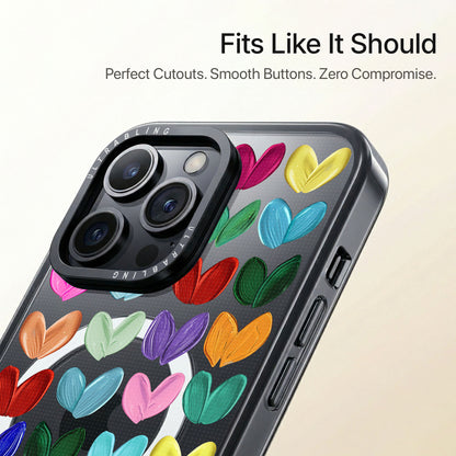 Candy Hearts Ultrabling Aura iPhone case close-up design detail