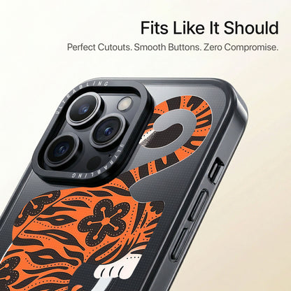 Tiger Heat Ultrabling Aura iPhone case close-up design detail