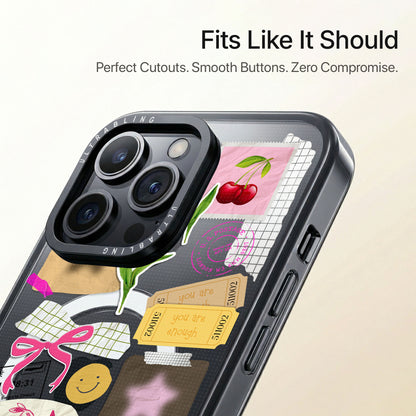 Charm Notes Ultrabling Aura iPhone case close-up design detail