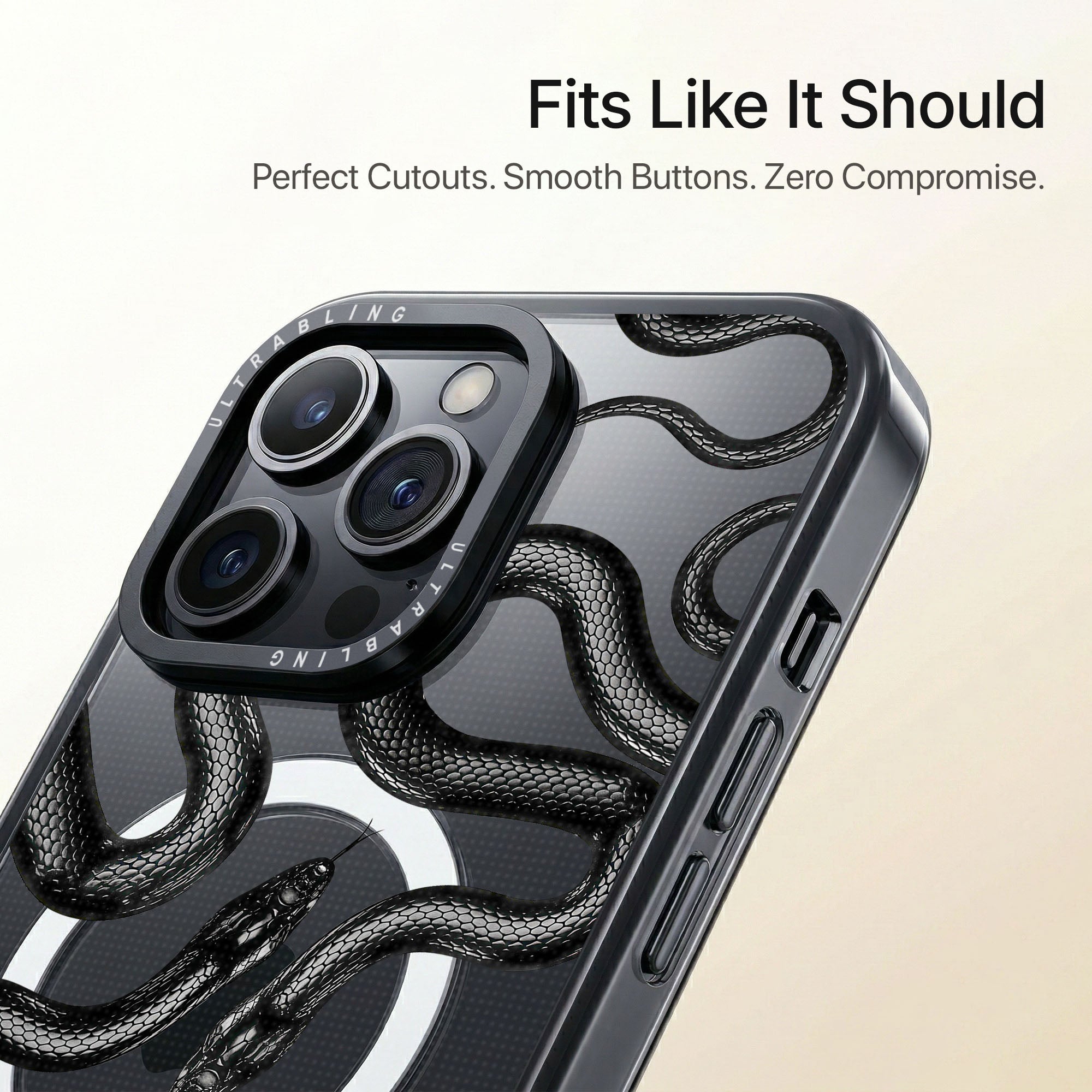 Ink Flow Ultrabling Aura iPhone case close-up design detail