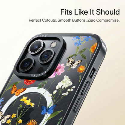 Butterfly Meadow Ultrabling Aura iPhone case close-up design detail