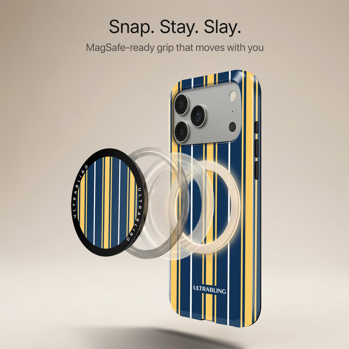Harbor Stripe - MagSafe Phone Grip