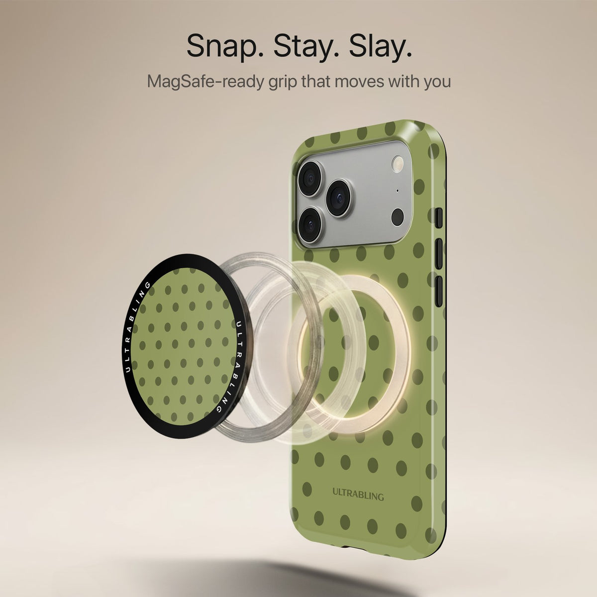Moss Dots - MagSafe Phone Grip