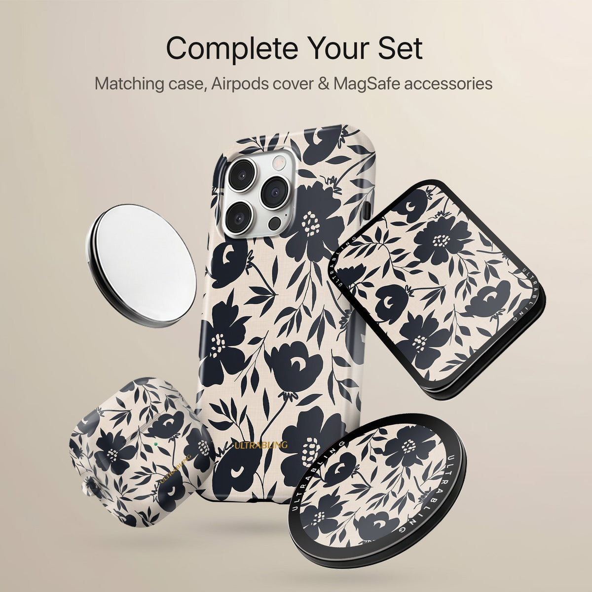 Navy Bloom - Eclipse Case