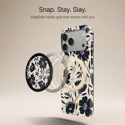Navy Bloom - MagSafe Phone Grip