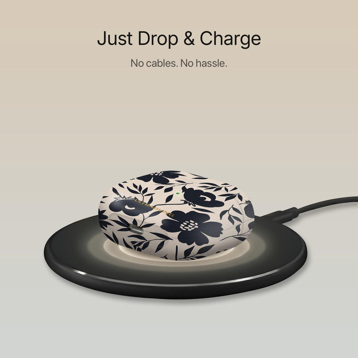 Navy Bloom - AirPods Case