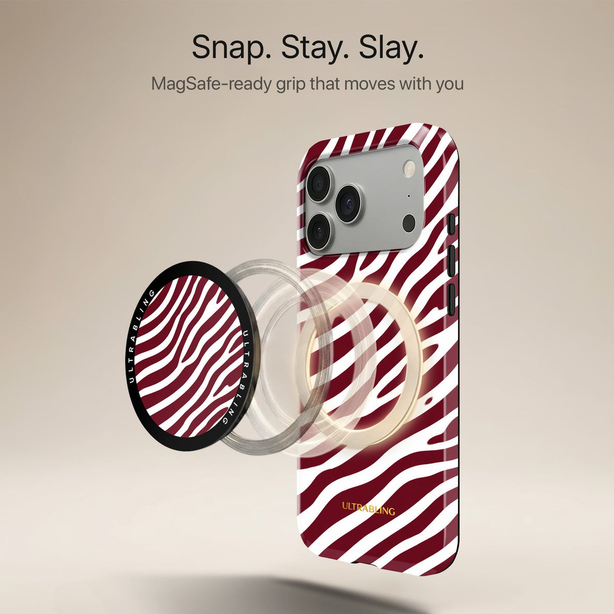 Wine Zebra - MagSafe Phone Grip