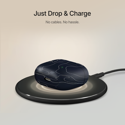 Midnight Terrain Ultrabling AirPods case open view
