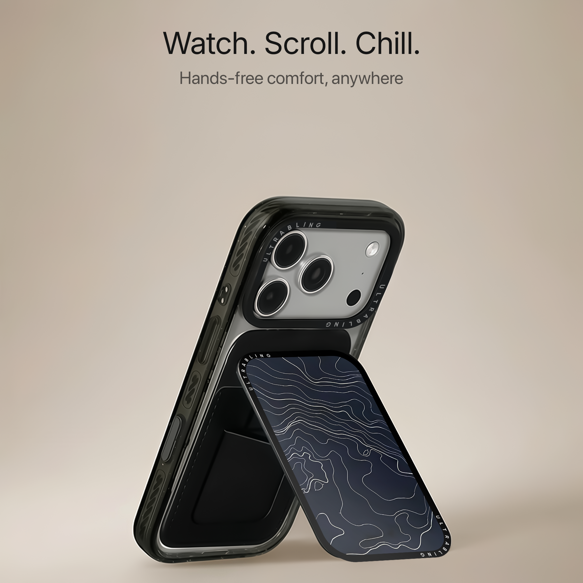 Midnight Terrain MagSafe Wallet - Angle View