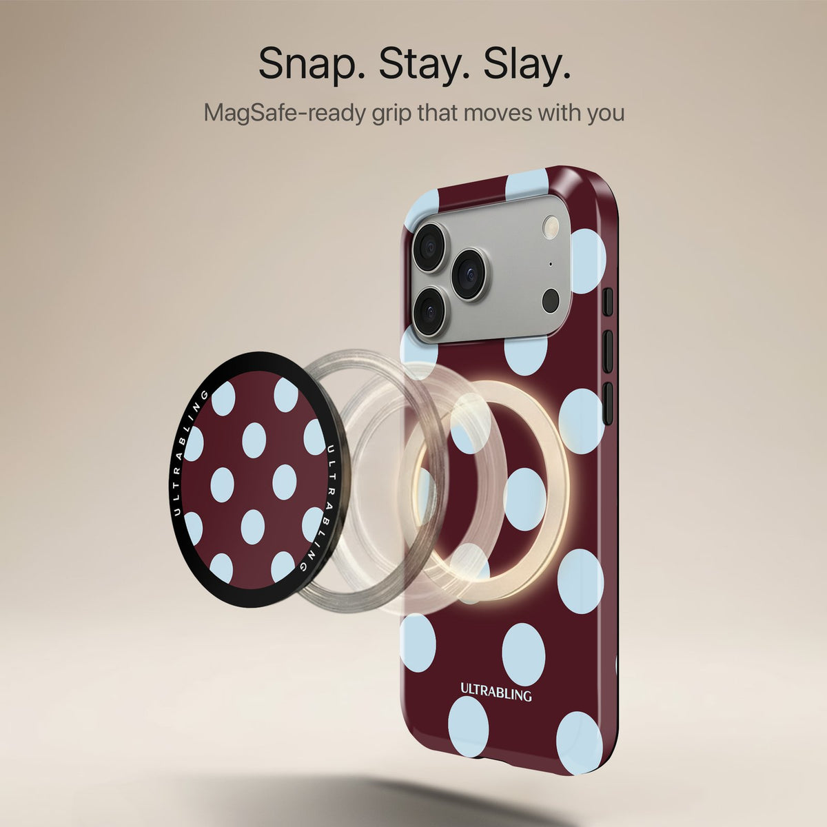 Claret Dot - MagSafe Phone Grip