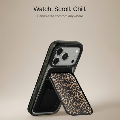 Golden Leopard MagSafe Wallet - Angle View
