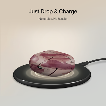 Dusty Petals Ultrabling AirPods case open view