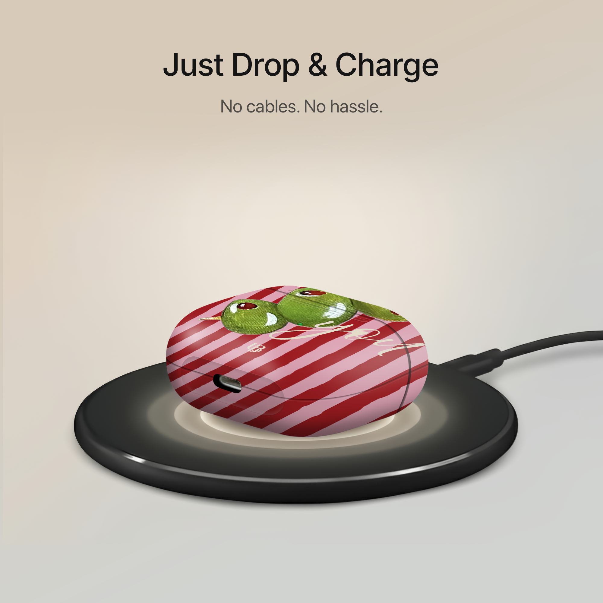 Olive Martini Ultrabling AirPods case open view