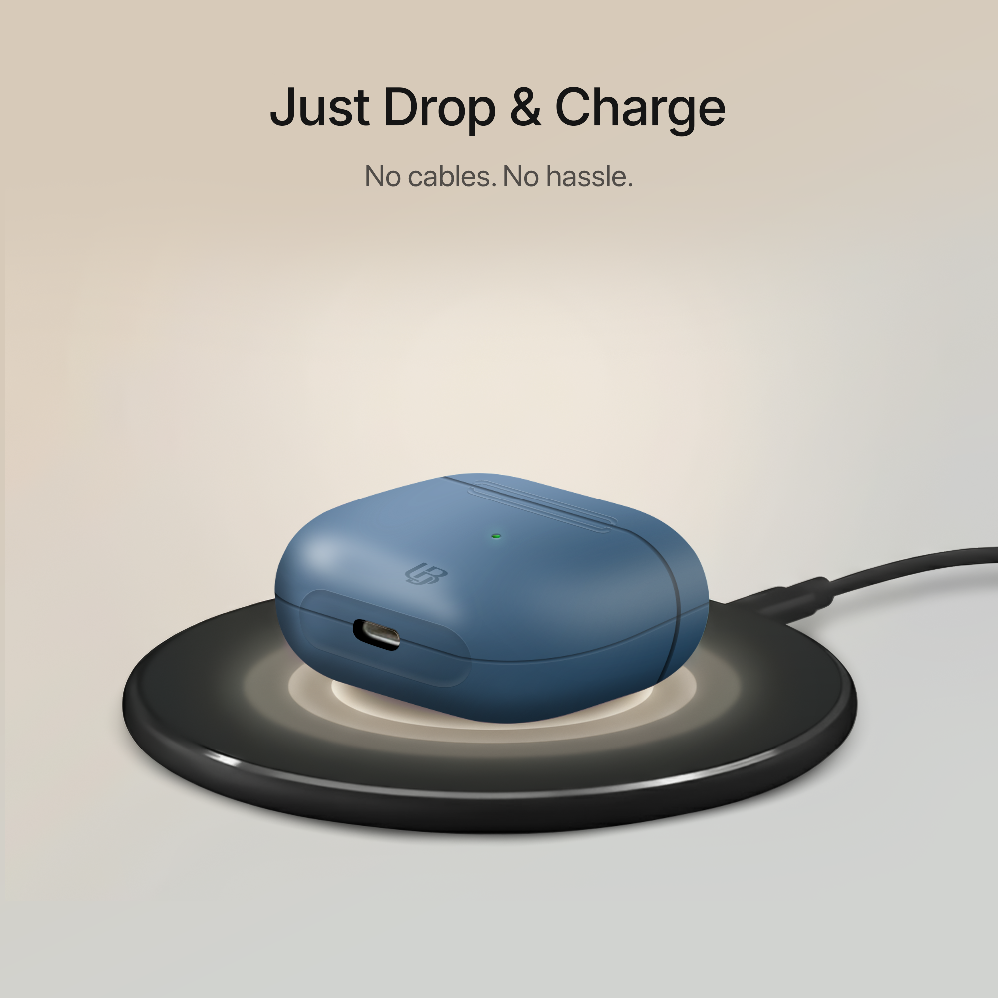 Sky Fade Ultrabling AirPods case open view