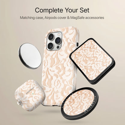 Ivory Lace Ultrabling tough AirPods case