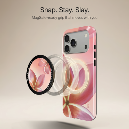 Pink Orchid Ultrabling MagSafe Phone Grip - Angled View
