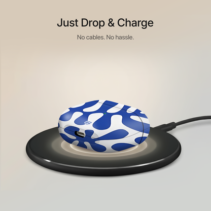 Azure Flow Ultrabling AirPods case open view