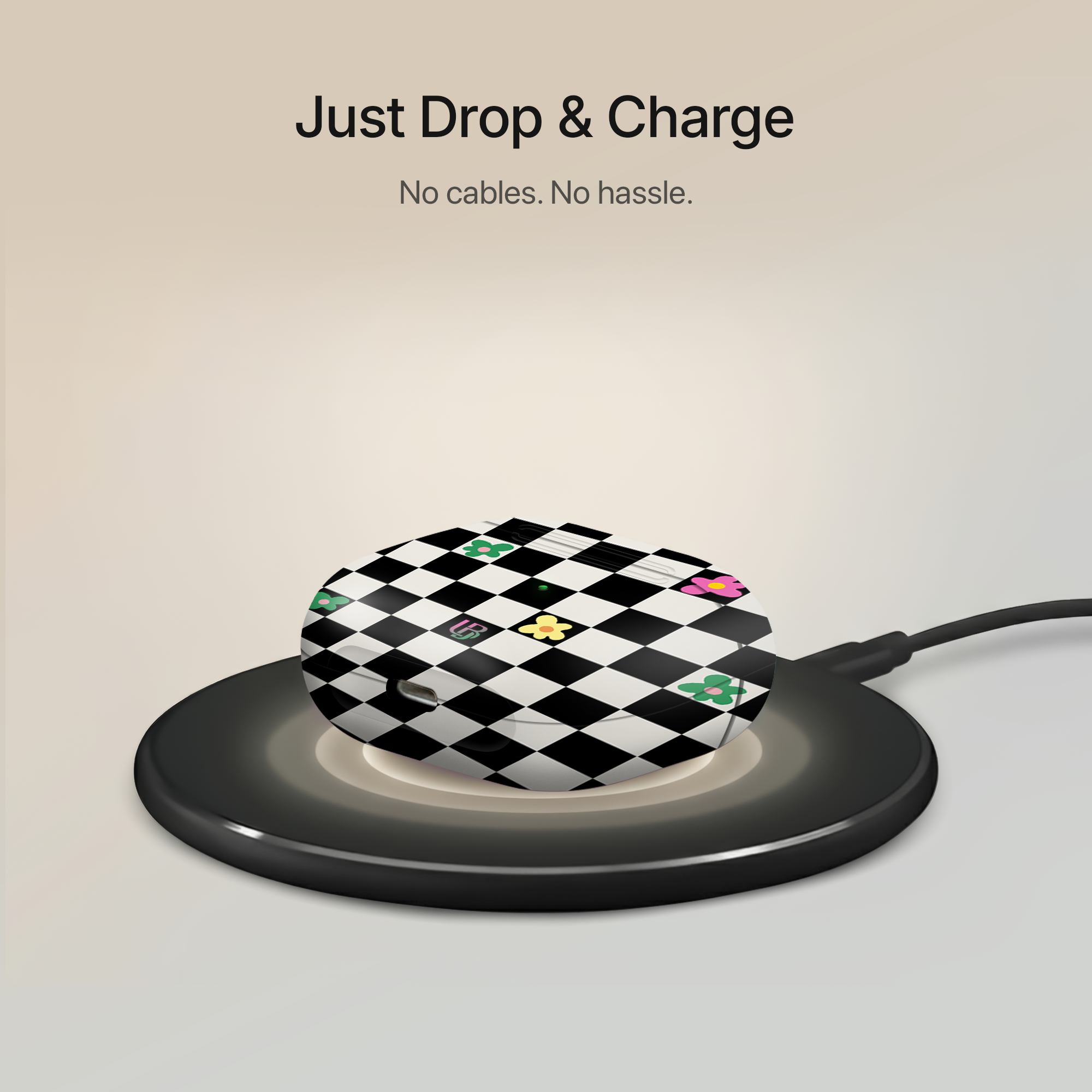 Retro Check Ultrabling AirPods case open view