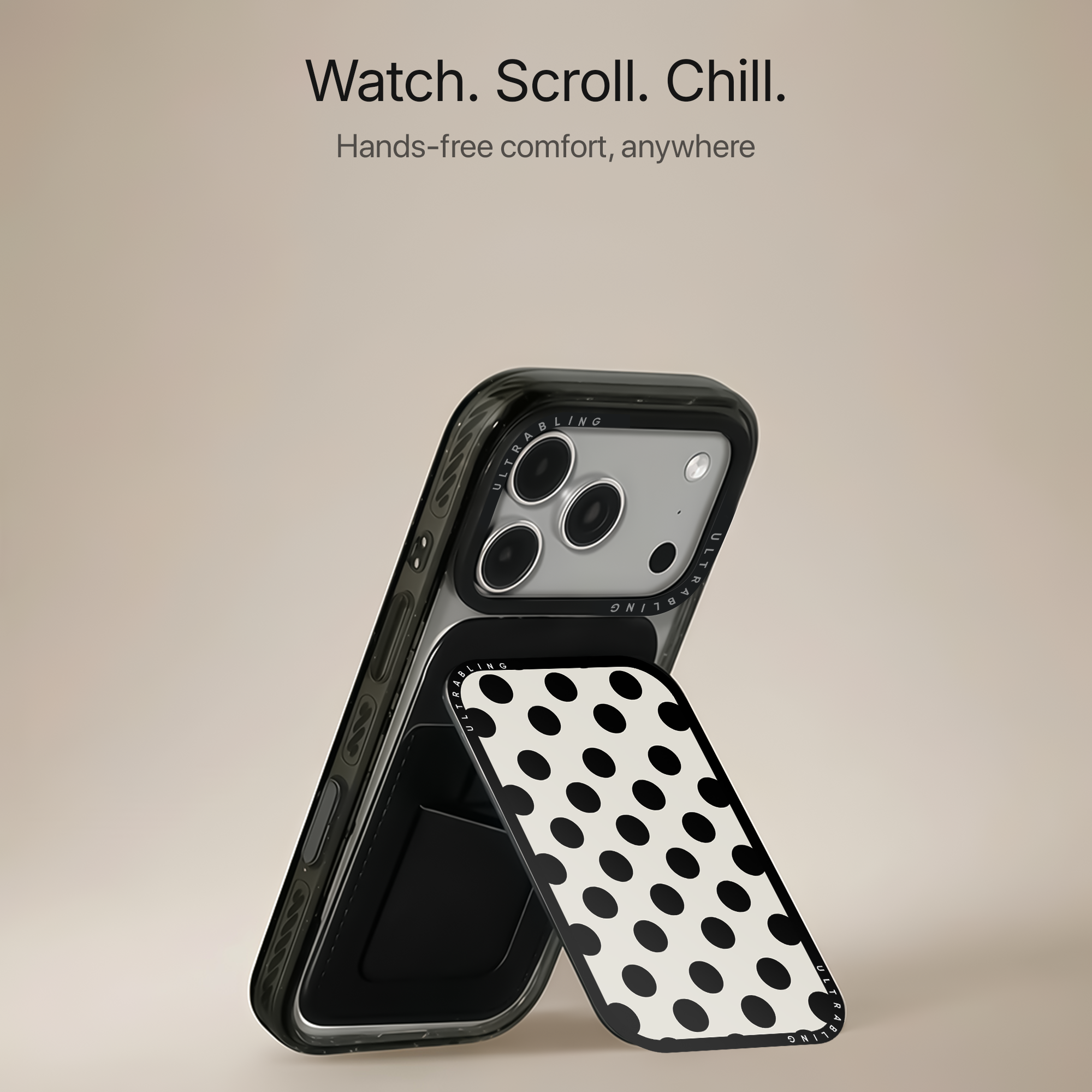 Midnight Polka MagSafe Wallet - Angle View